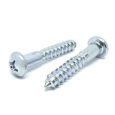 Boltsandnuts.Com #6, 1/2 in, Zinc Plated Steel Round Head Phillips Drive, 225 PK 6D50PRHWS2Z-225